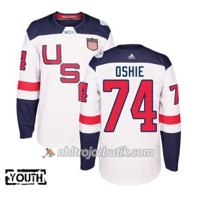 USA Tröja T.J. Oshie 74 World Cup 2016 Barn Vit Premier